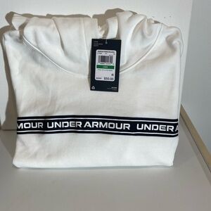 NWT. White Women’s Under Armour Cropped Hoodie Sweatshirt.